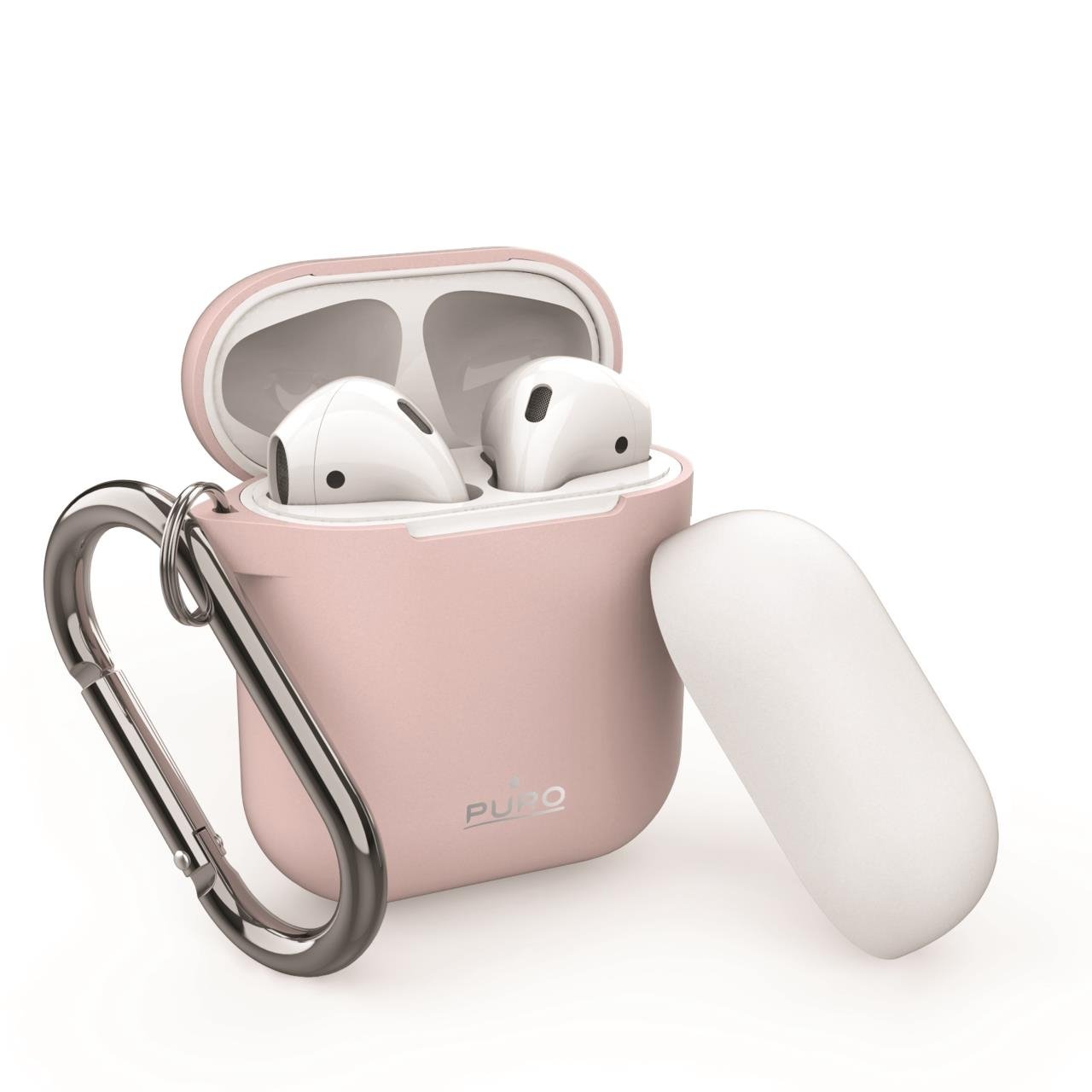 Custodia protettiva con moschettone per AirPods