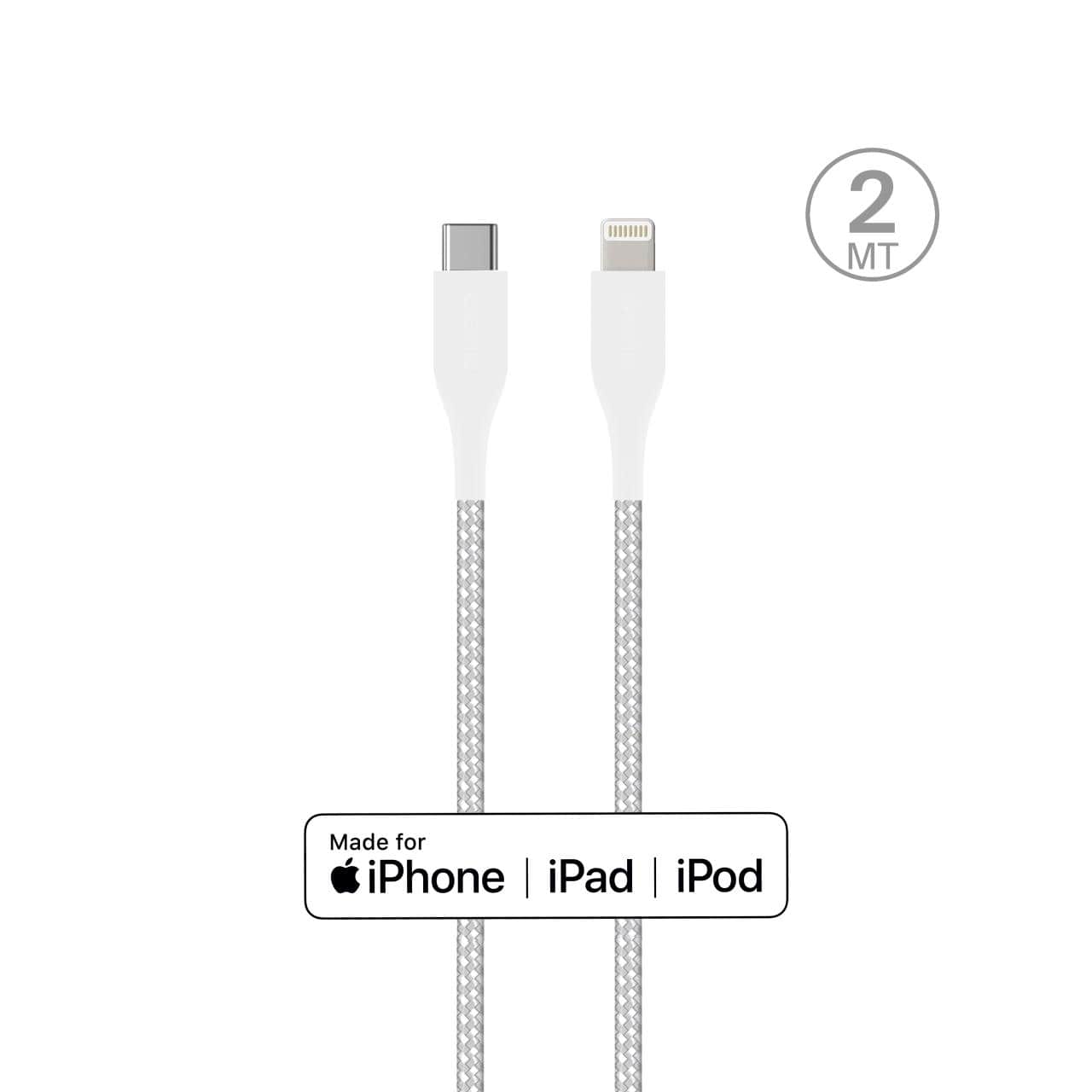 Power and data Sync cable Fabric Ultra-Strong 20W from USB-C to Lightning 2 M