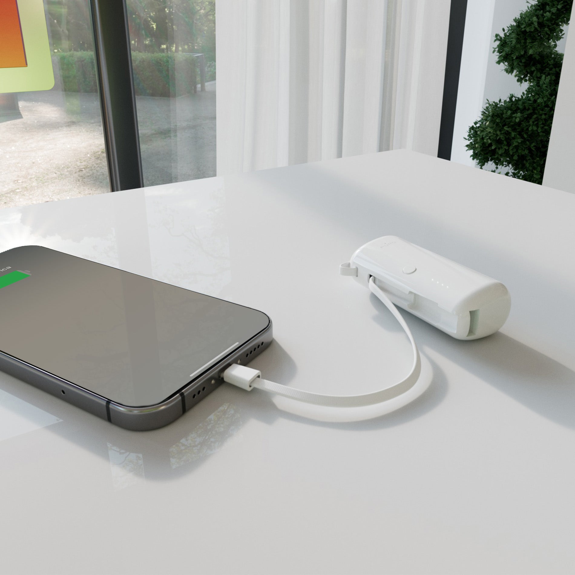 Power Bank 5000mAh "Power Link 5" con cavo USB-C integrato