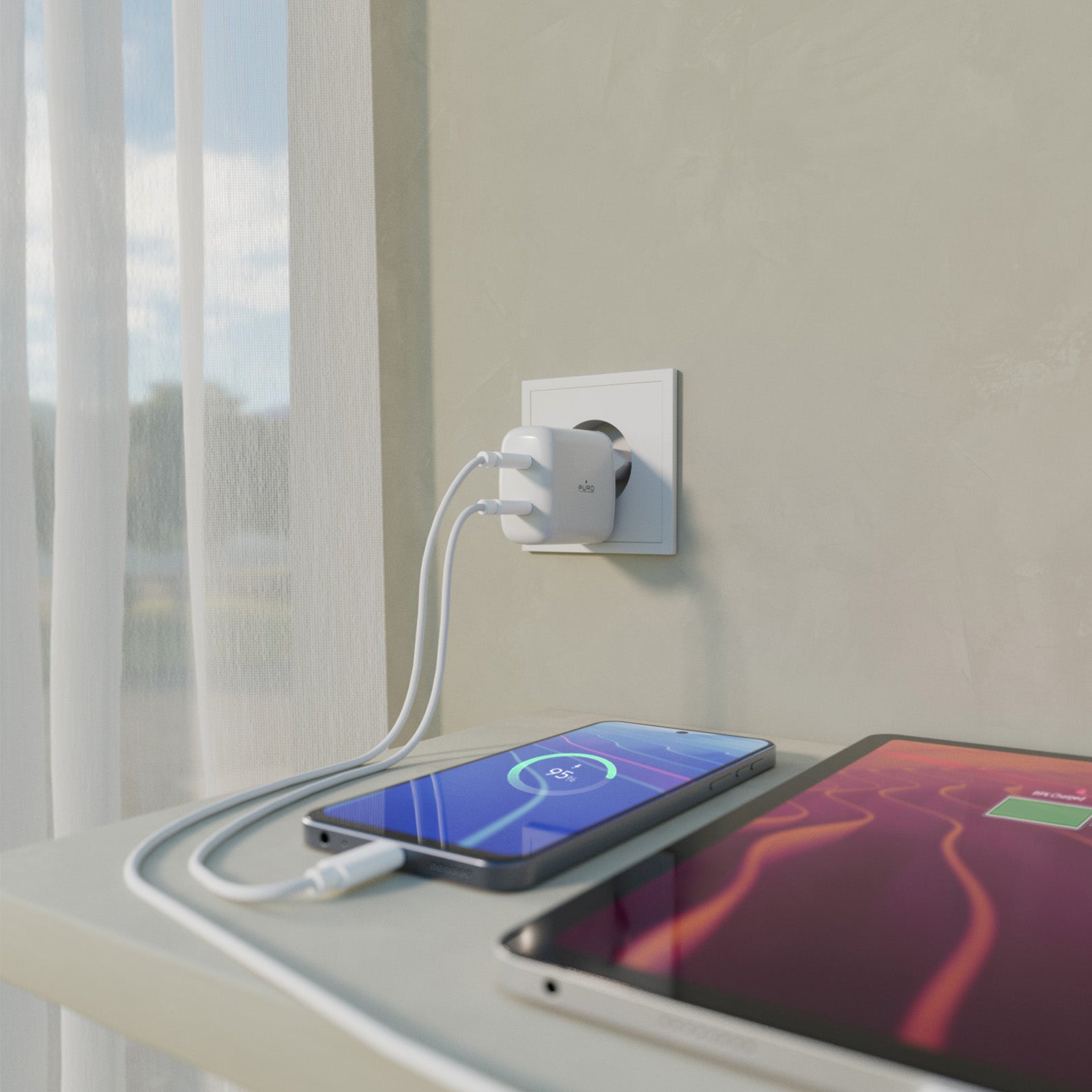 MiniPro 70W Wall Charger with GAN Technology: 2 USB-C Ports