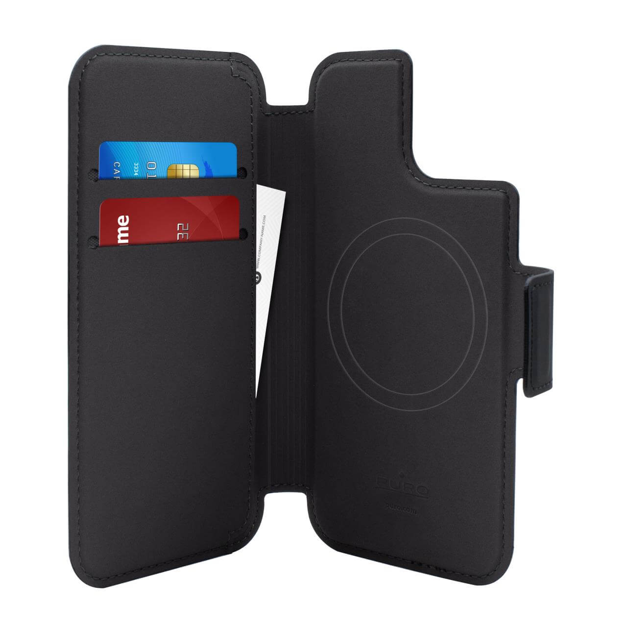 Wallet Magnetic Case Folio for iPhone 15, 14, 13, 12 and 12 Pro