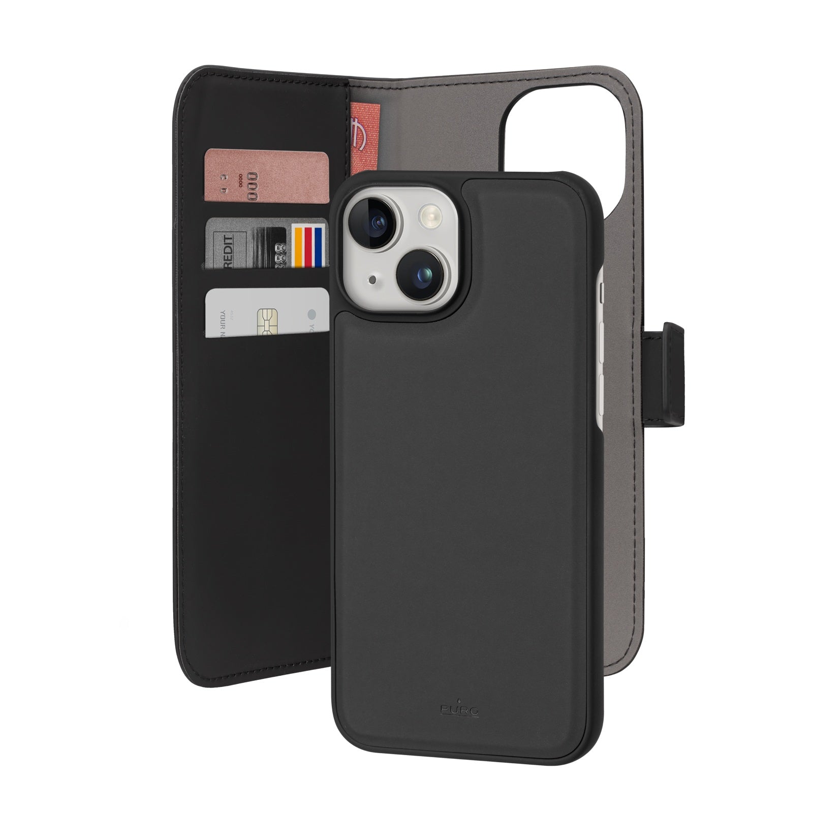 Custodia Wallet Detachable per iPhone 15