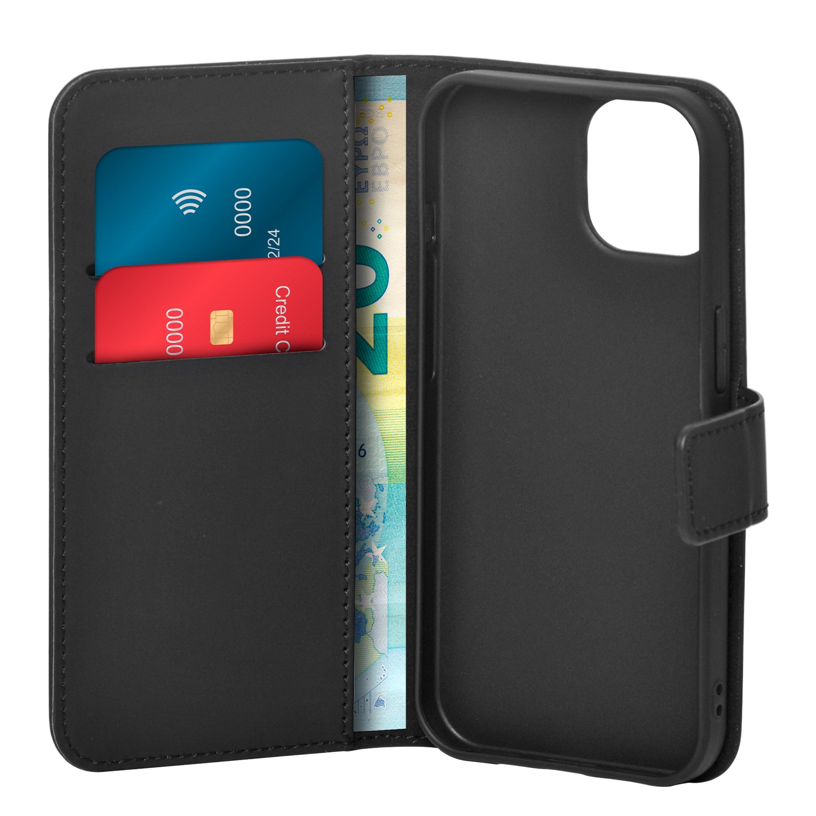 Custodia Wallet Stand per iPhone 15