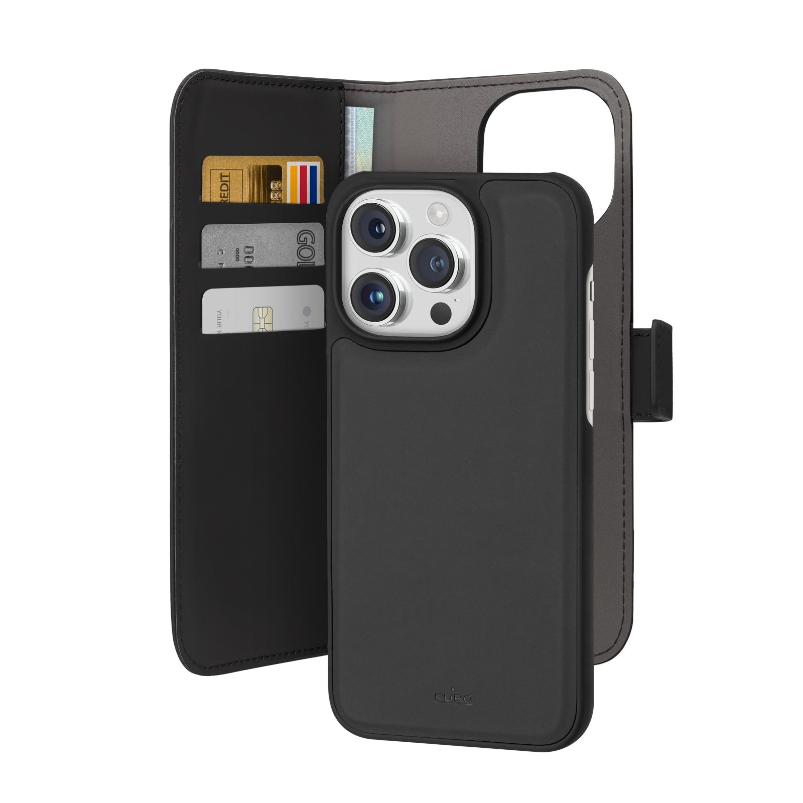 Custodia Wallet Detachable per iPhone 15 Plus