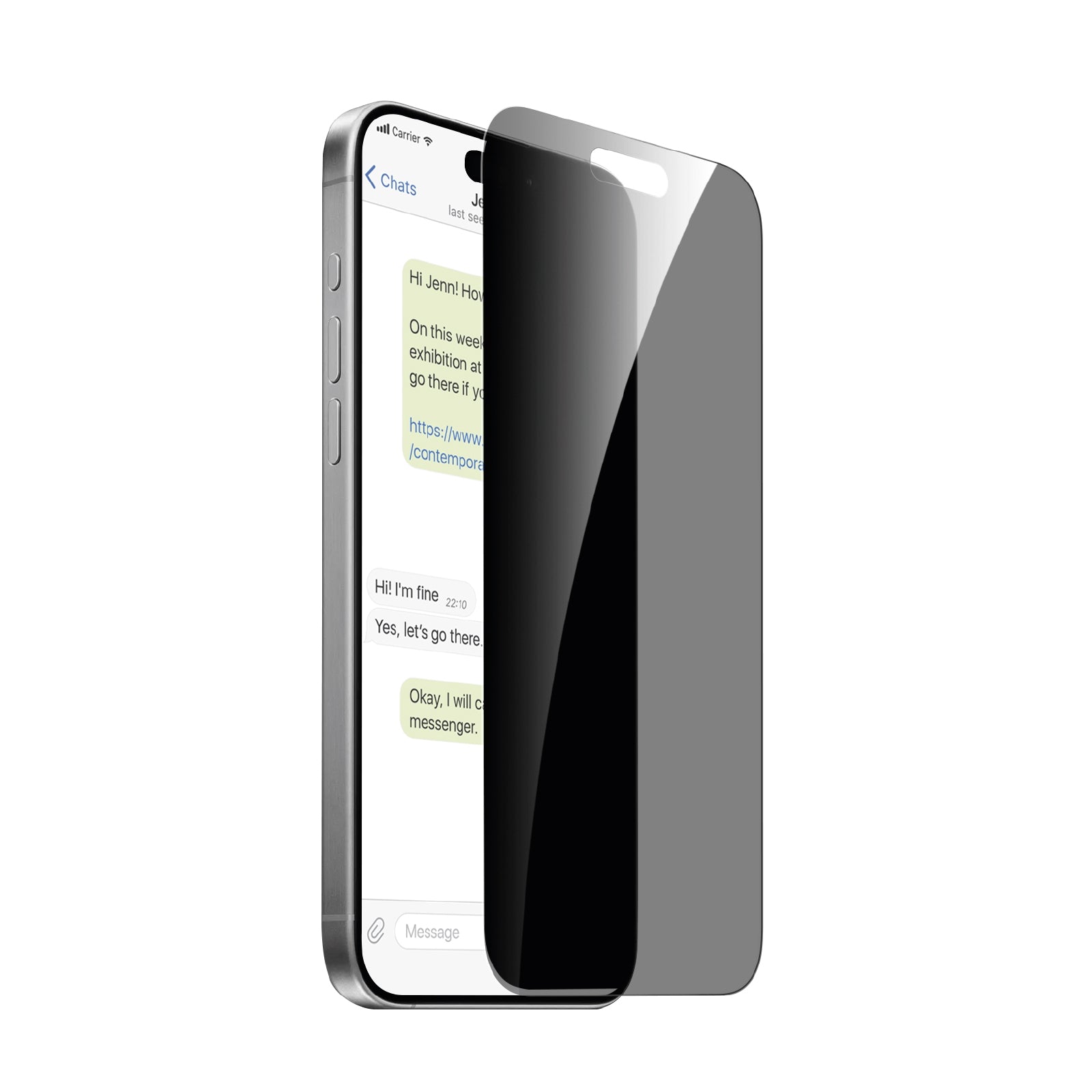 Verre Trempé Privacy pour iPhone 16 Pro Max