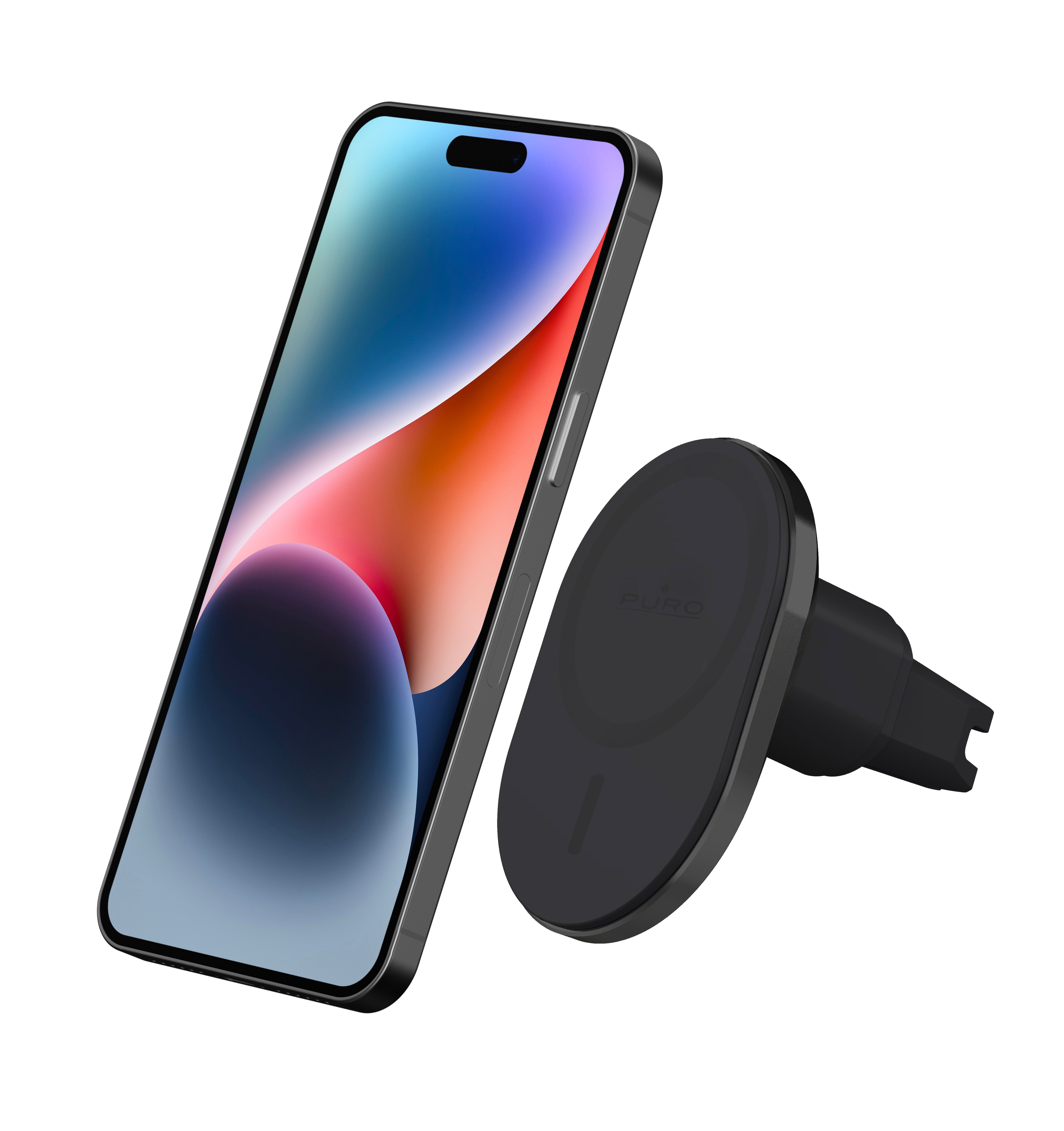 MAG PRO car holder MagSafe compatible and 15W wireless charging integrated