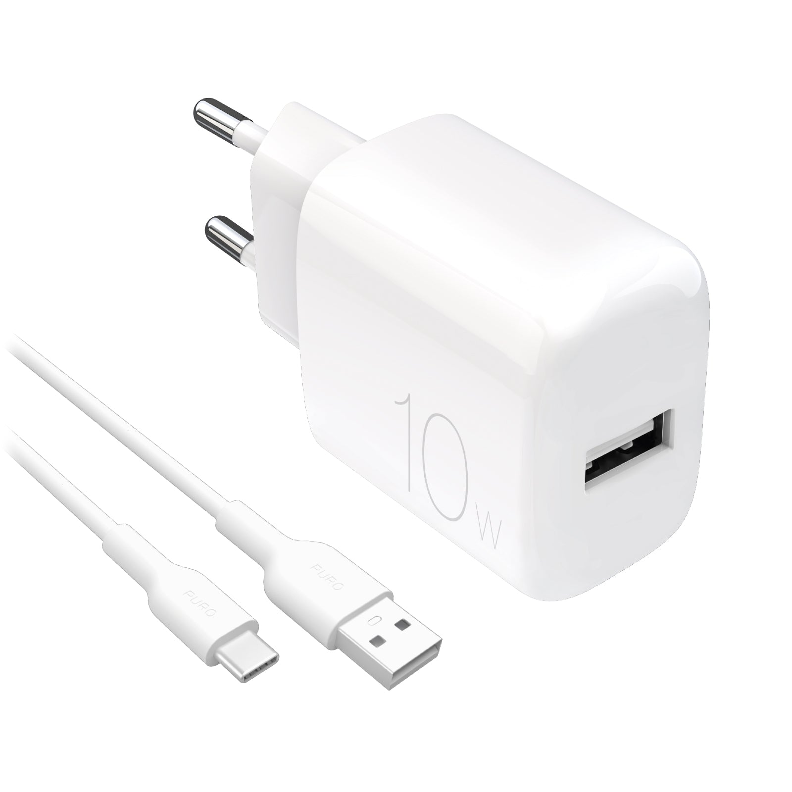 Power kit: Daily 1 port USB-A charger + USB-A to USB-C cable