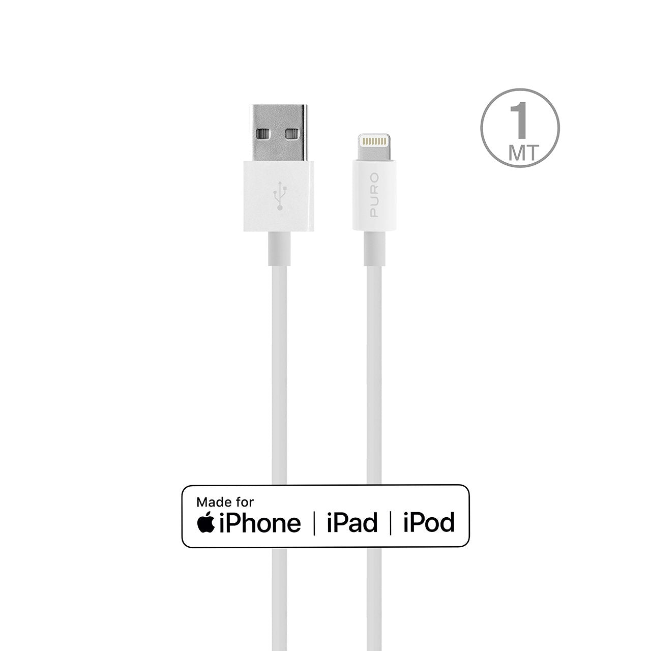 Power and data Sync cable from USB-A to Lightning 1M