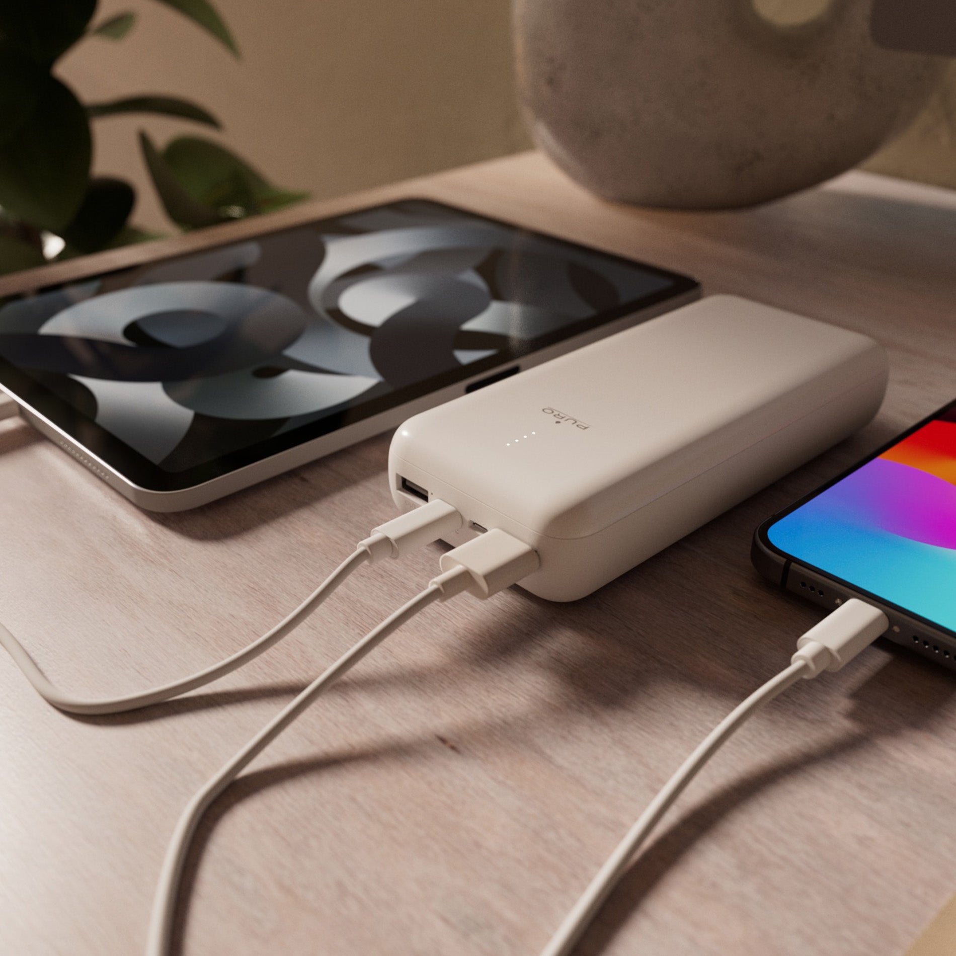 Power Bank 20000mAh USB-C + 2 USB-A Fast Charge – cavo incluso